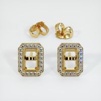 18K Yellow Gold Studs Earring Setting Image