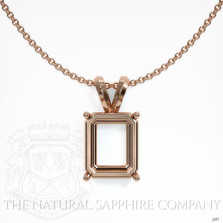 14K Rose Gold Solitaire Pendant Setting