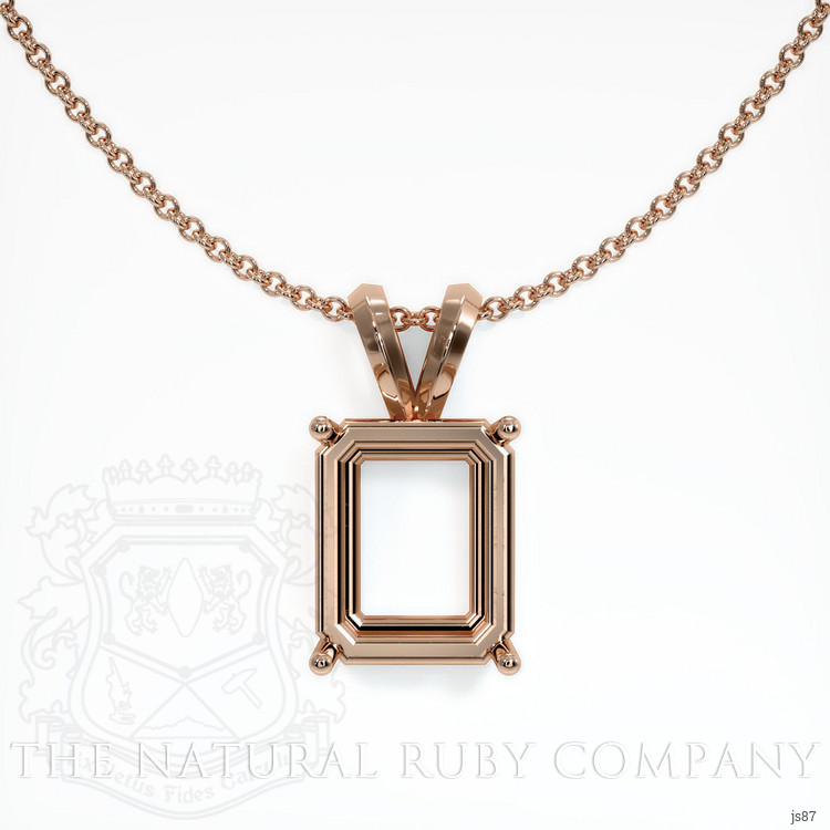 14K Rose Gold Solitaire Pendant Setting