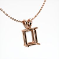 14K Rose Gold Solitaire Pendant Setting Image