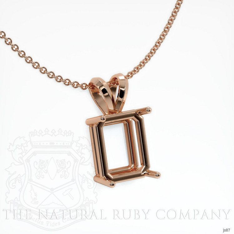 14K Rose Gold Solitaire Pendant Setting