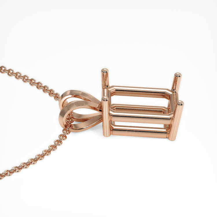 14K Rose Gold Solitaire Pendant Setting