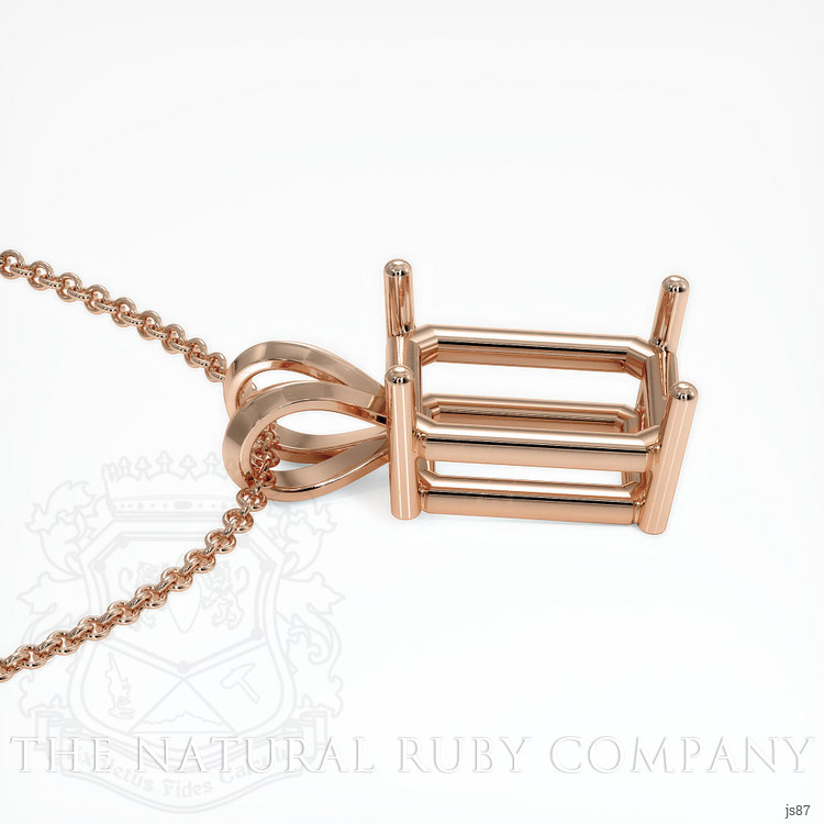 14K Rose Gold Solitaire Pendant Setting