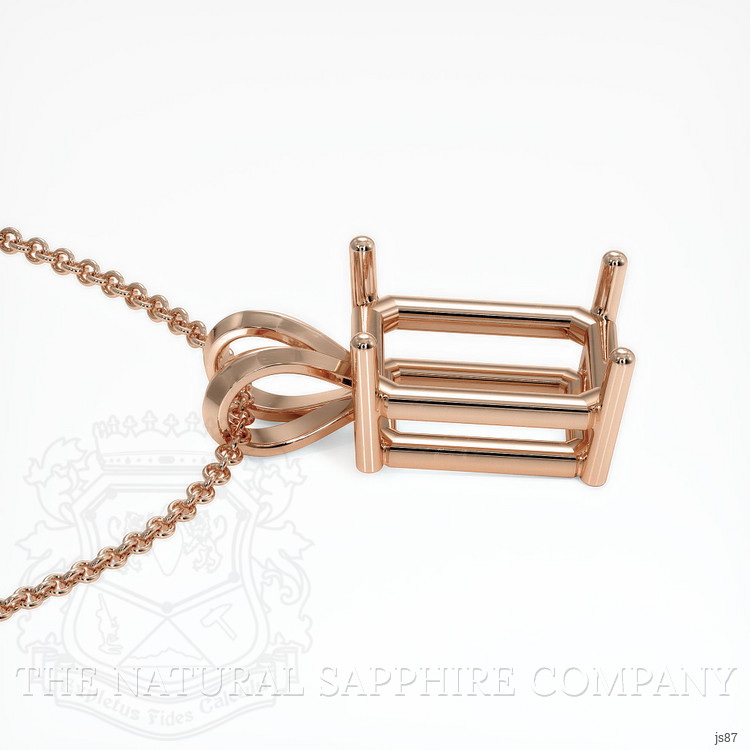 14K Rose Gold Solitaire Pendant Setting