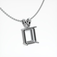 10K White Gold Solitaire Pendant Setting Image