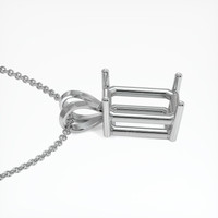 10K White Gold Solitaire Pendant Setting Image