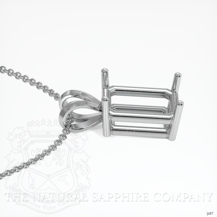 10K White Gold Solitaire Pendant Setting