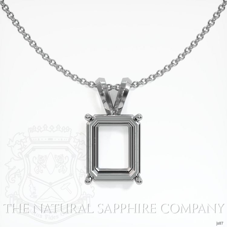 14K White Gold Solitaire Pendant Setting