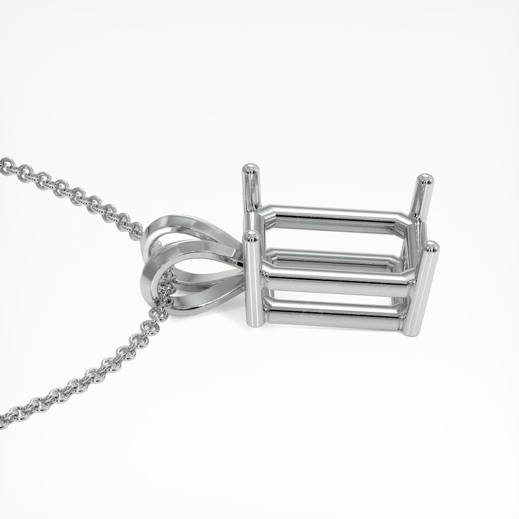 14K White Gold Solitaire Pendant Setting