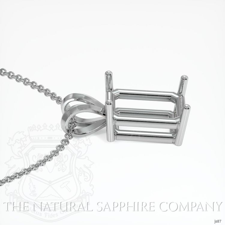 14K White Gold Solitaire Pendant Setting