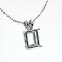 18K White Gold Solitaire Pendant Setting Image