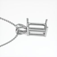 18K White Gold Solitaire Pendant Setting Image