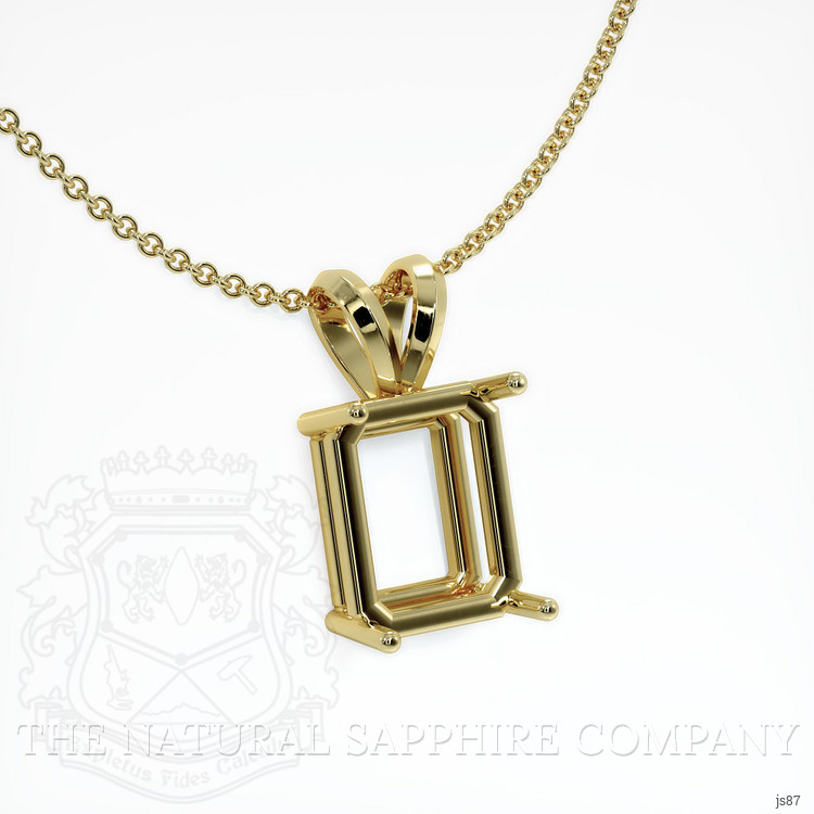 10K Yellow Gold Solitaire Pendant Setting
