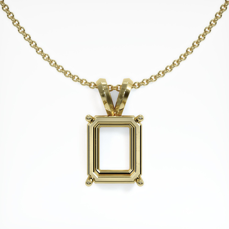 14K Yellow Gold Solitaire Pendant Setting