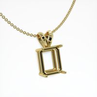 14K Yellow Gold Solitaire Pendant Setting Image