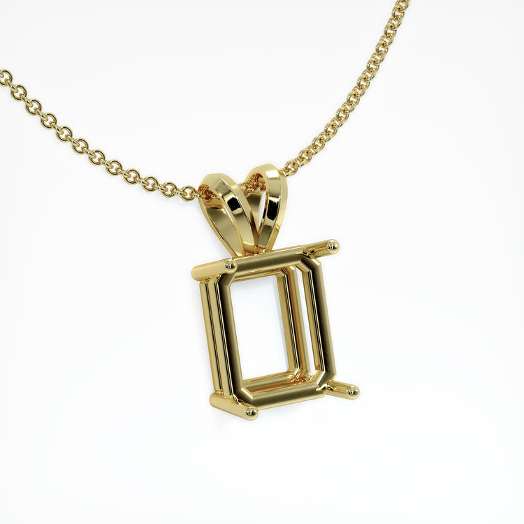 14K Yellow Gold Solitaire Pendant Setting