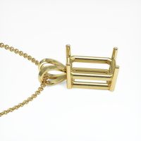 14K Yellow Gold Solitaire Pendant Setting Image