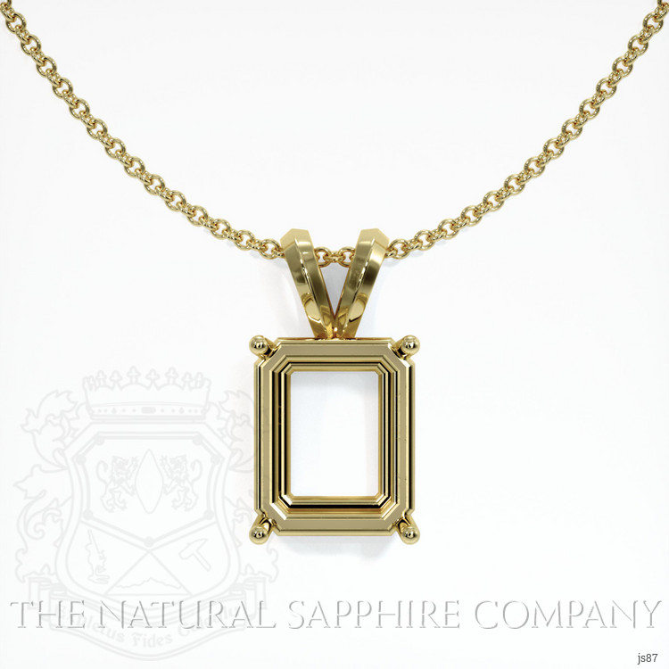 18K Yellow Gold Solitaire Pendant Setting