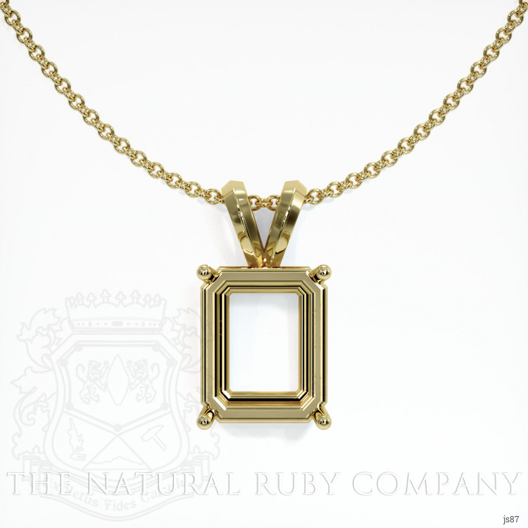 18K Yellow Gold Solitaire Pendant Setting