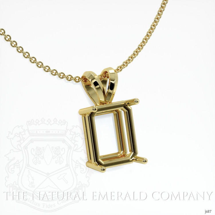 18K Yellow Gold Solitaire Pendant Setting