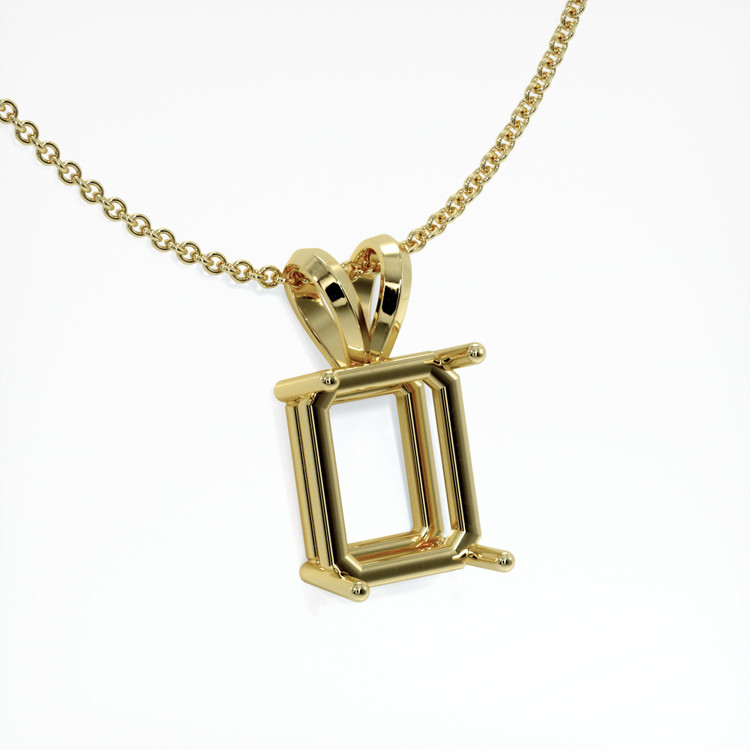 18K Yellow Gold Solitaire Pendant Setting