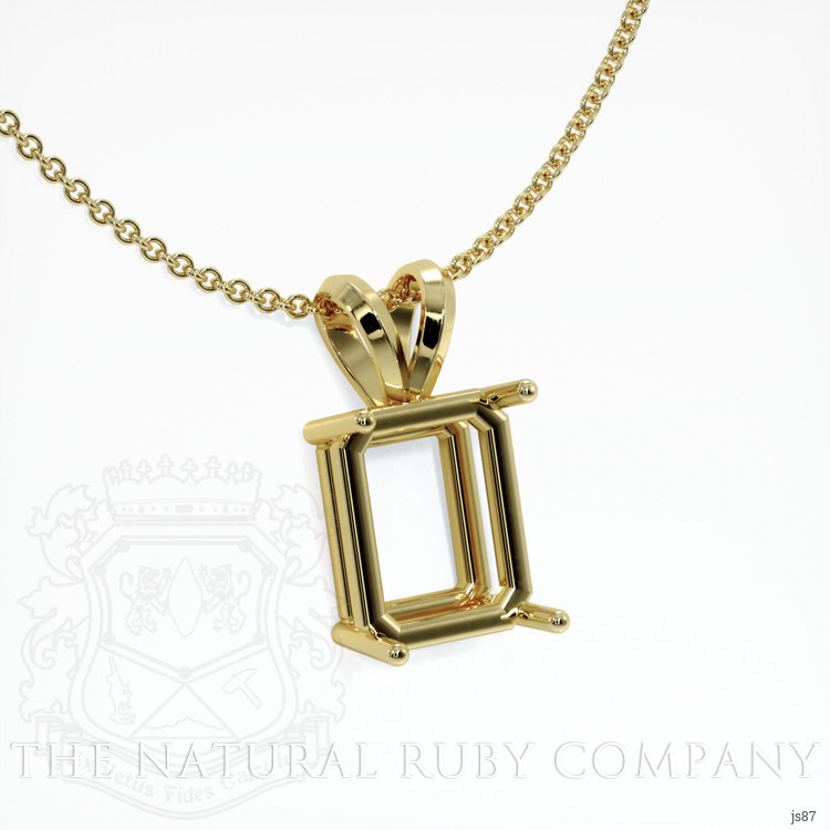 18K Yellow Gold Solitaire Pendant Setting
