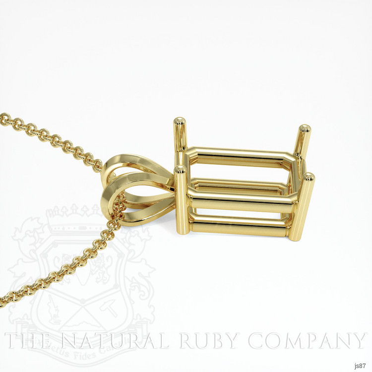 18K Yellow Gold Solitaire Pendant Setting