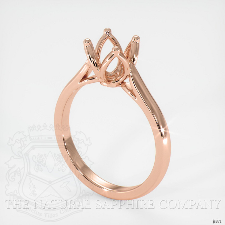 14K Rose Gold Floral Ring Setting