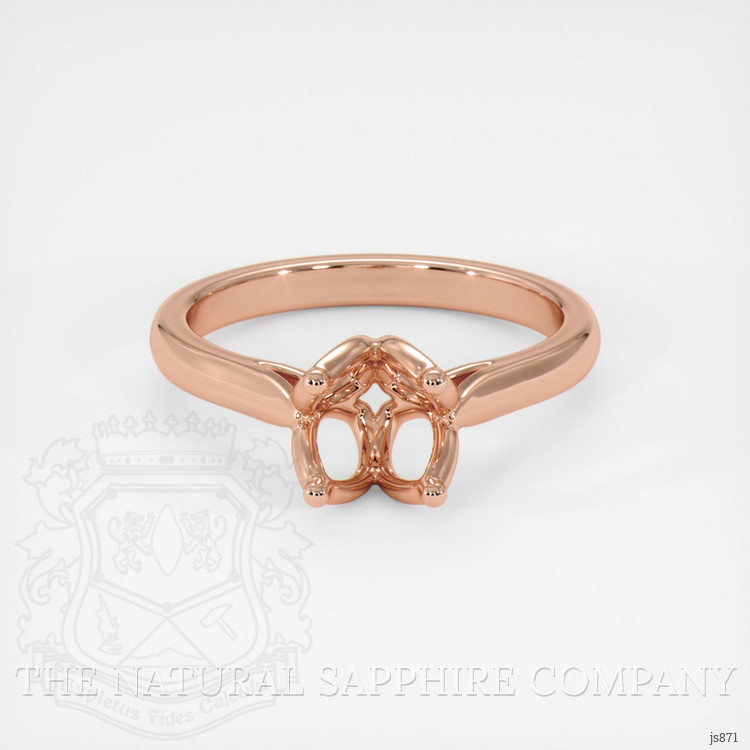 14K Rose Gold Floral Ring Setting