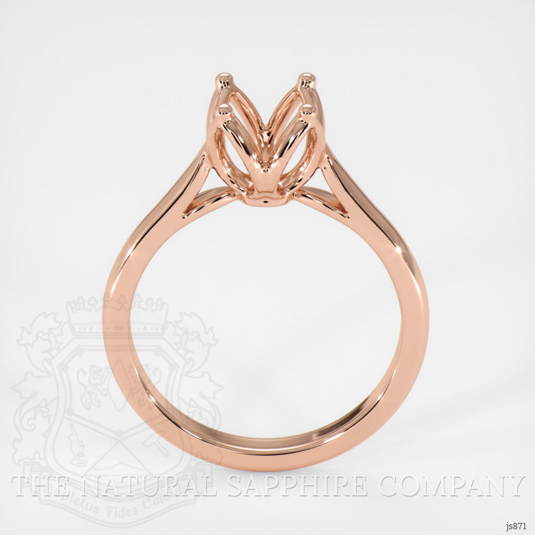 14K Rose Gold Floral Ring Setting