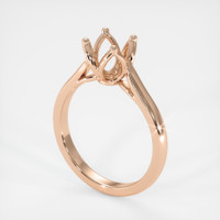 18K Rose Gold Floral Ring Setting Video
