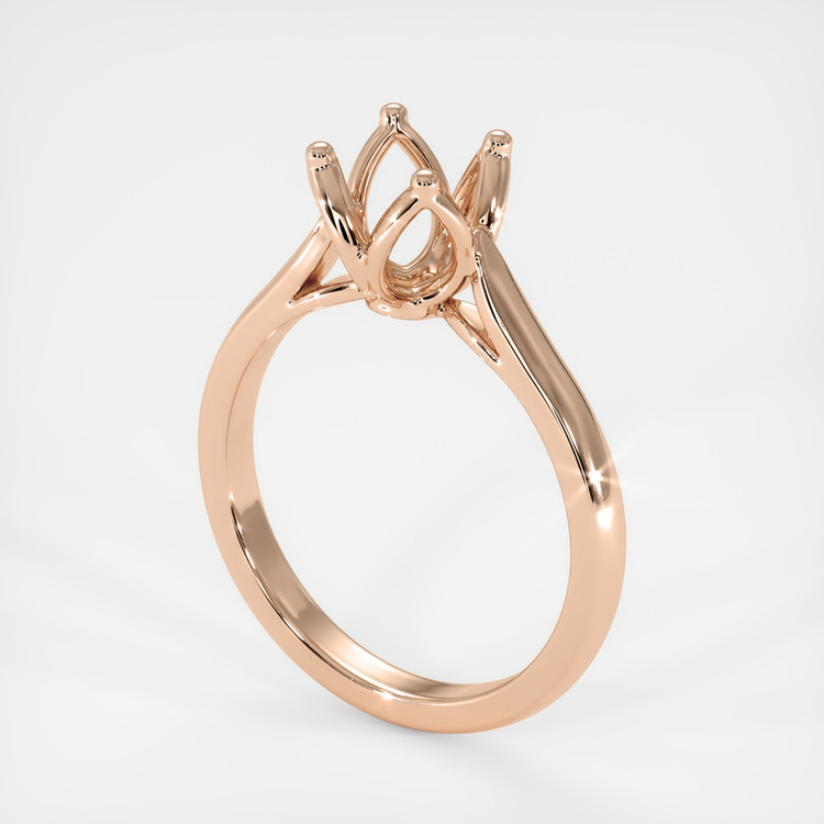 18K Rose Gold Floral Ring Setting