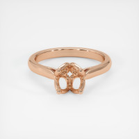 18K Rose Gold Floral Ring Setting Image