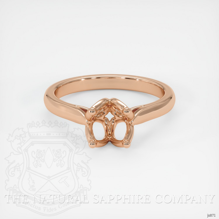 18K Rose Gold Floral Ring Setting