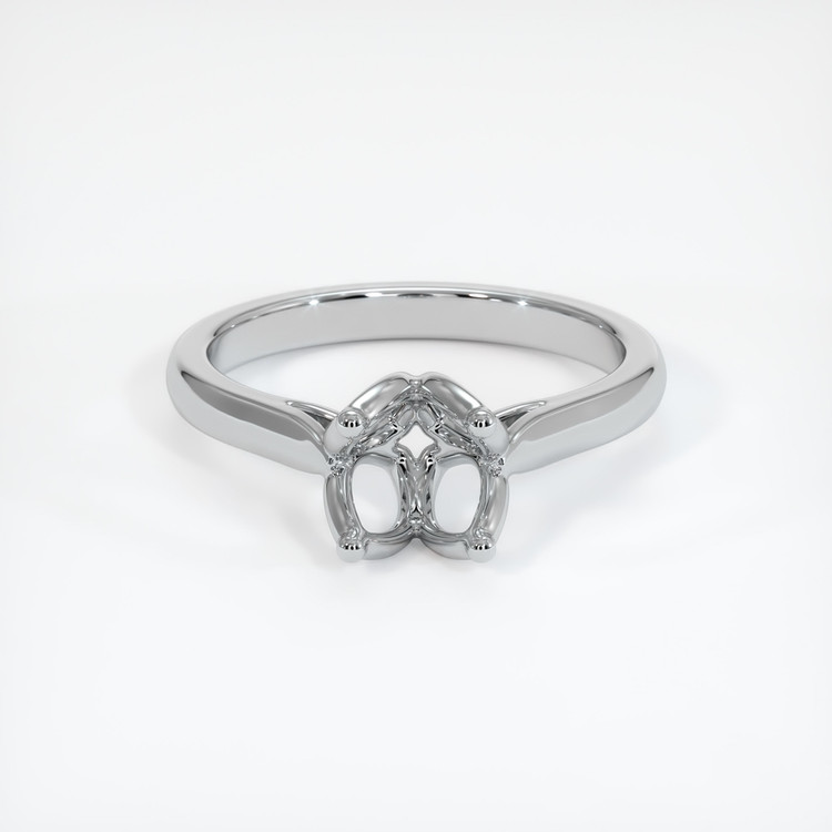 14K White Gold Floral Ring Setting
