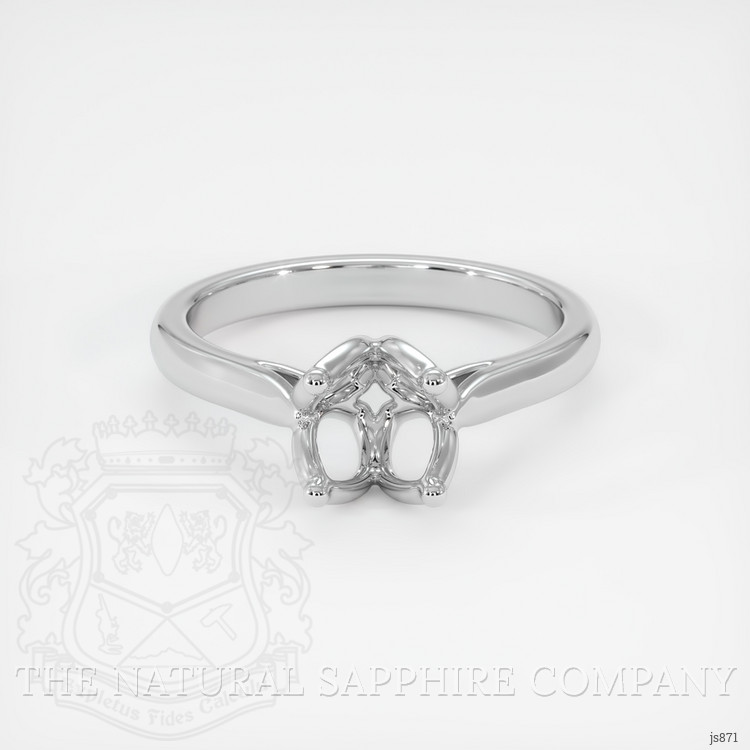 14K White Gold Floral Ring Setting