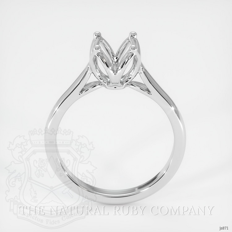 14K White Gold Floral Ring Setting