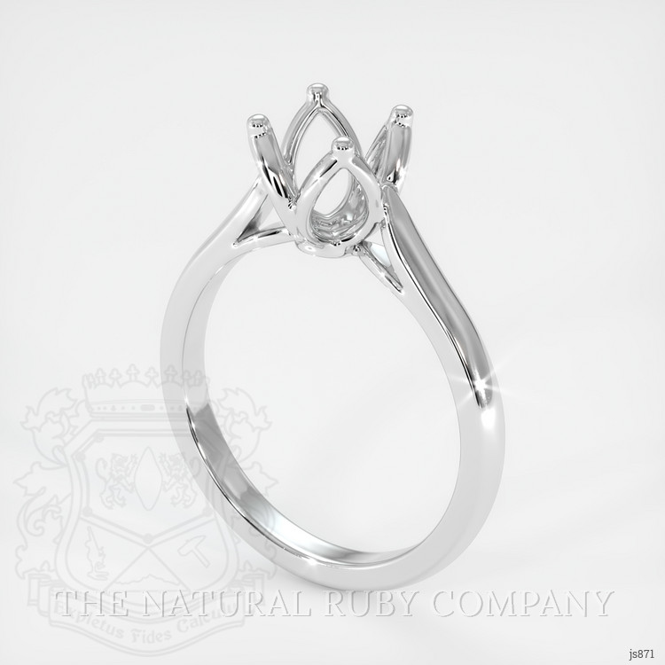 18K White Gold Floral Ring Setting