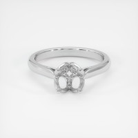 18K White Gold Floral Ring Setting Image