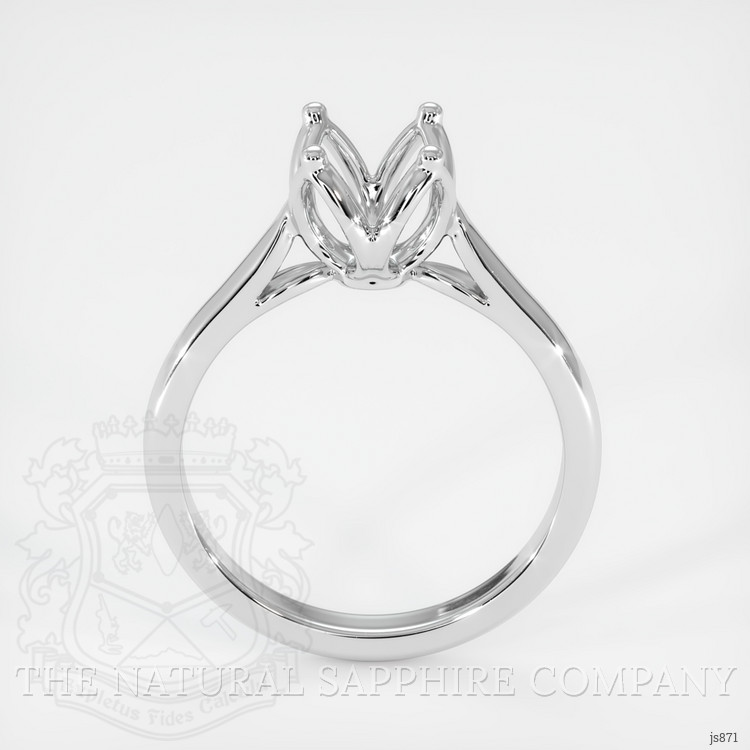 18K White Gold Floral Ring Setting