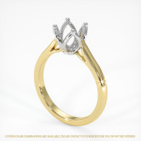 14K White & Yellow Floral Ring Setting Video
