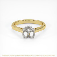 14K White & Yellow Floral Ring Setting Image