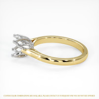 14K White & Yellow Floral Ring Setting Image
