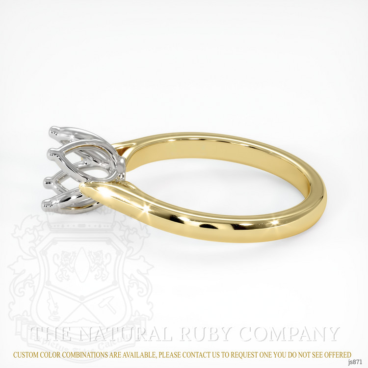 14K White & Yellow Floral Ring Setting