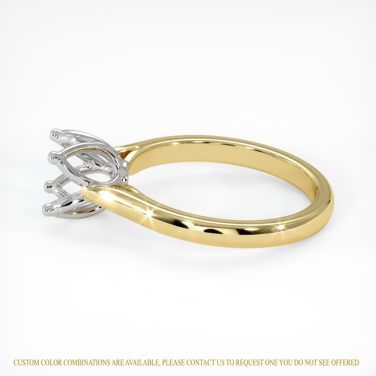 18K White & Yellow Floral Ring Setting