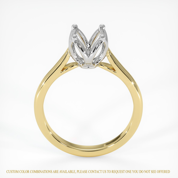 18K White & Yellow Floral Ring Setting