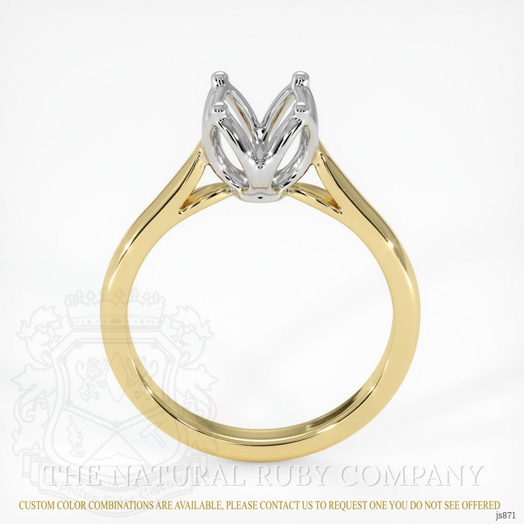 18K White & Yellow Floral Ring Setting