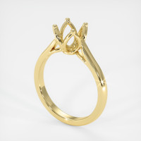 14K Yellow Gold Floral Ring Setting Video