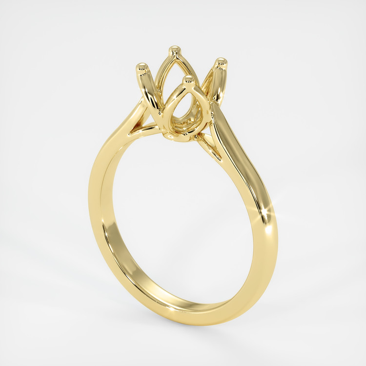 14K Yellow Gold Floral Ring Setting