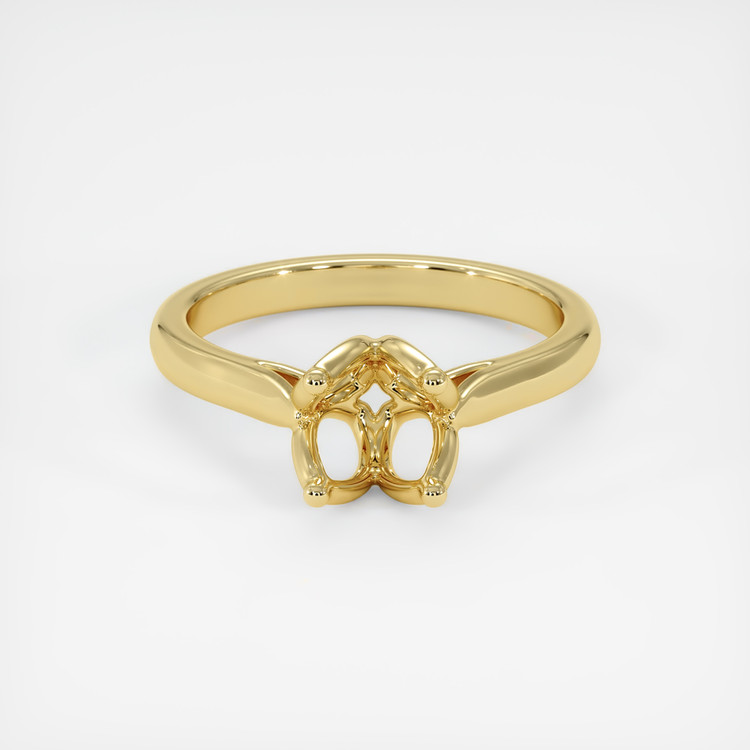 14K Yellow Gold Floral Ring Setting